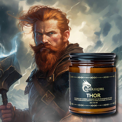 Thor Viking God Candle: Medium