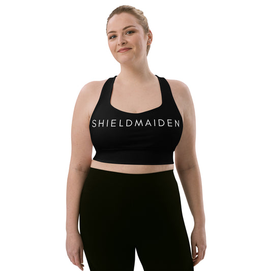 Shieldmaiden black longline sports bra