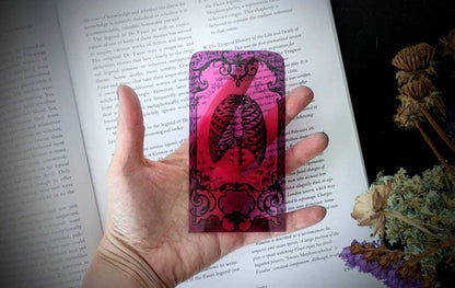 Pink Ribcage Clear Bookmark